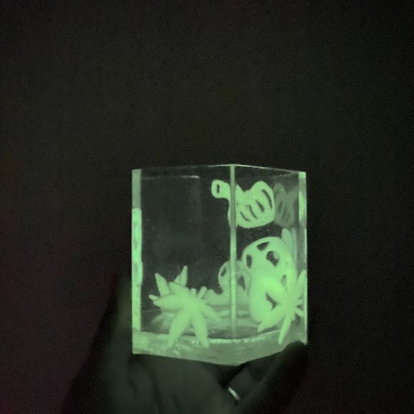 Glow in the Dark Mushroom and Cannabis Leaf Handmade Planter, Desktop Pen Holder - Picture 3 of 8